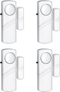 Security Door Window Alarm, Wireless Sensor Door Window Burglar Alarm, Door Alarms for Kids Safety, Easy Installation Doorbell Alarms for Office House Window Pool (4 Pack)