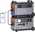 OSCAL 6000W Solar Generator with with Expansion Battery,120V/240V Dual Voltage Power Station,7.2kWh Capacity Lifepo4 Battery with 14 Outlets,2200W 1.96H Fast Charge,Promax6000 for Home Backup.