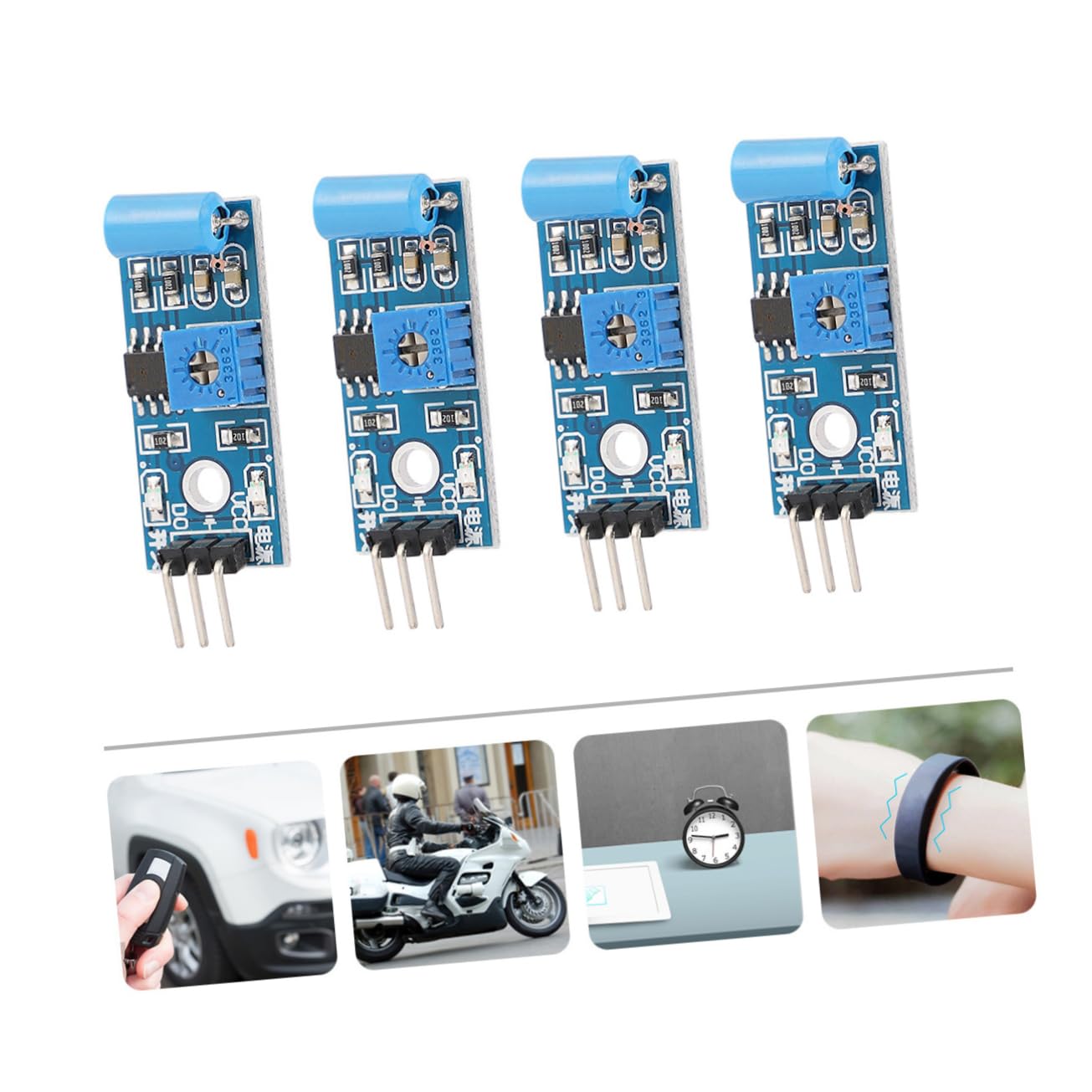 Luxshiny 10pcs Normally Closed Type Sensor Module Alarm System for Theft and Earthquake Detection Microcontroller Compatible Low Level Output Trigger