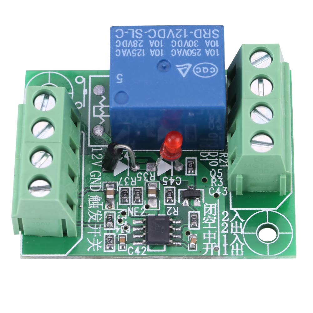 DC 12V Single Channel Bistable Circuit Trigger Switch Relay Control Module Compact Design Easy Wiring for Home Automation Projects