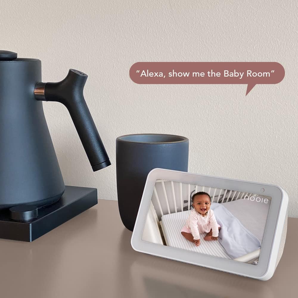 Nooie Baby Monitor, WiFi Pet Camera Indoor, 360-degree Wireless IP Camera, 1080P Home Security Camera, Motion Tracking, Super IR Night Vision, Works with Alexa, Two-Way Audio, Motion & Sound Detection