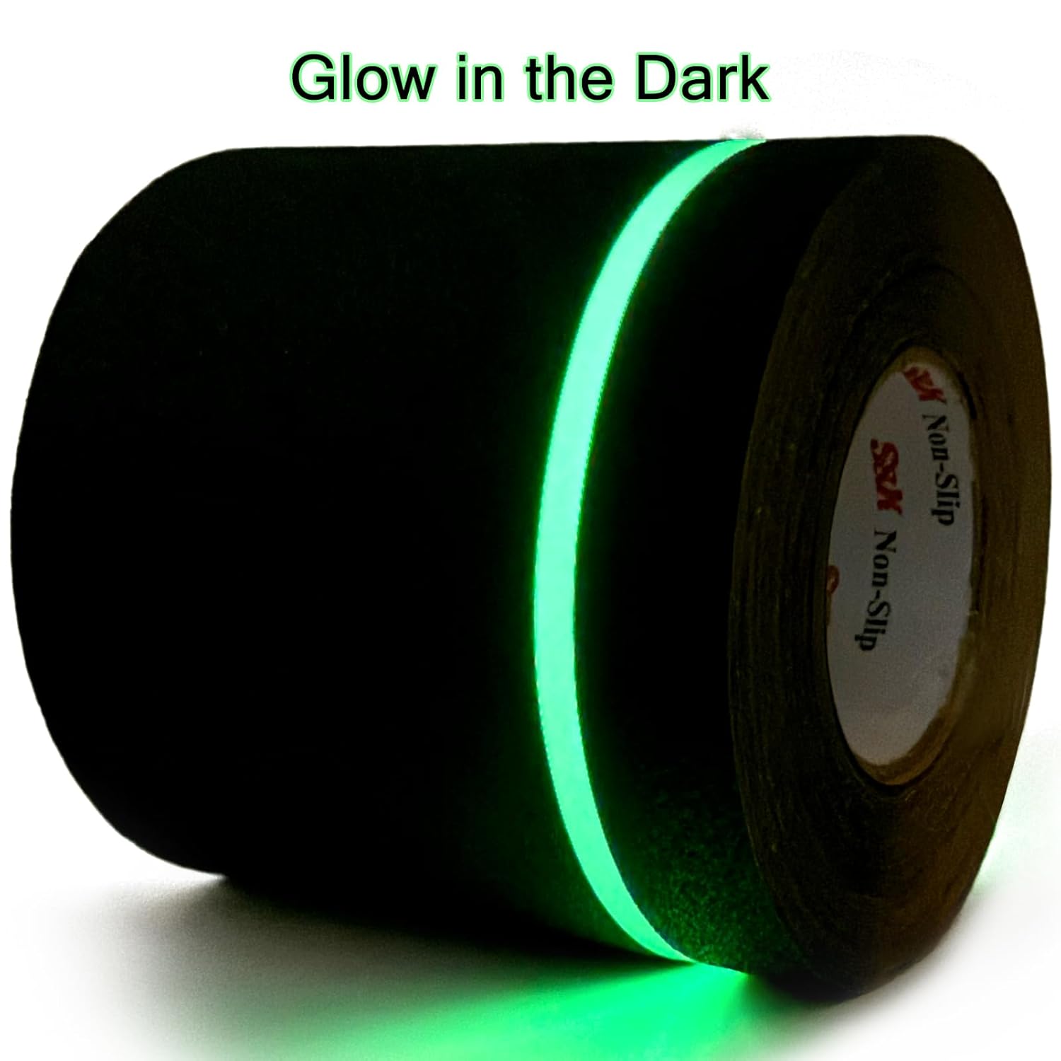 S&X Anti Slip Tape 6 Inch x 60 Ft, 2X Longer Heavy Duty Grip Tape with Glow-in-Dark Strip, Outdoor Stair Treads Non-Slip for Steps, Ramps, Boats, Decks, Non-Skid Safety, Long-Lasting