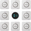 SINGCALL Restaurant Pager System Waiter Calling System Pagers and Beepers for Kitchen,Fast Food,Hotel,Restaurants,Cafe,Bar to Call Waiters 8 Waterproof Wireless Call Buttons 1 Number Display Receiver