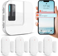 Door Chime,Sanjie WiFi Door Sensor Open Chime When Entering for Business/Home/Store/Office Alert Your Phone,Alarms for Kids Safety,500 FT Range,20 Ringtones,4 Sensors 1 Receiver