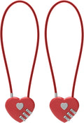 Small Combination Lock, Cable Locks with Combination, Cute Padlock with Code, Long Combo Cable Padlock for Luggage, Suitcase, Cabinet, Pool Gate, French Fridge Door, Motorcycle Helmet