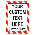 Custom Sign Outdoor Metal Vertical, Personalized Metal Sign for Parking, Gate, Delivery, Garage, Weatherproof Customized Signs for Outside, Make Your Own Signs Custom(12x8 Inches, Border)