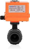 Unox 220V AC Electric Actuated Ø25 (3/4") U-PVC Ball Valve, Motorized Ball Valve For Water - PN16
