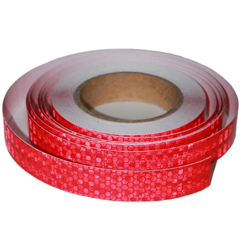 Reflective Tape Red 1 inch, Outdoor Waterproof High Visibility Warning Industrial Marking Tape, Safety Stickers (68 feet)