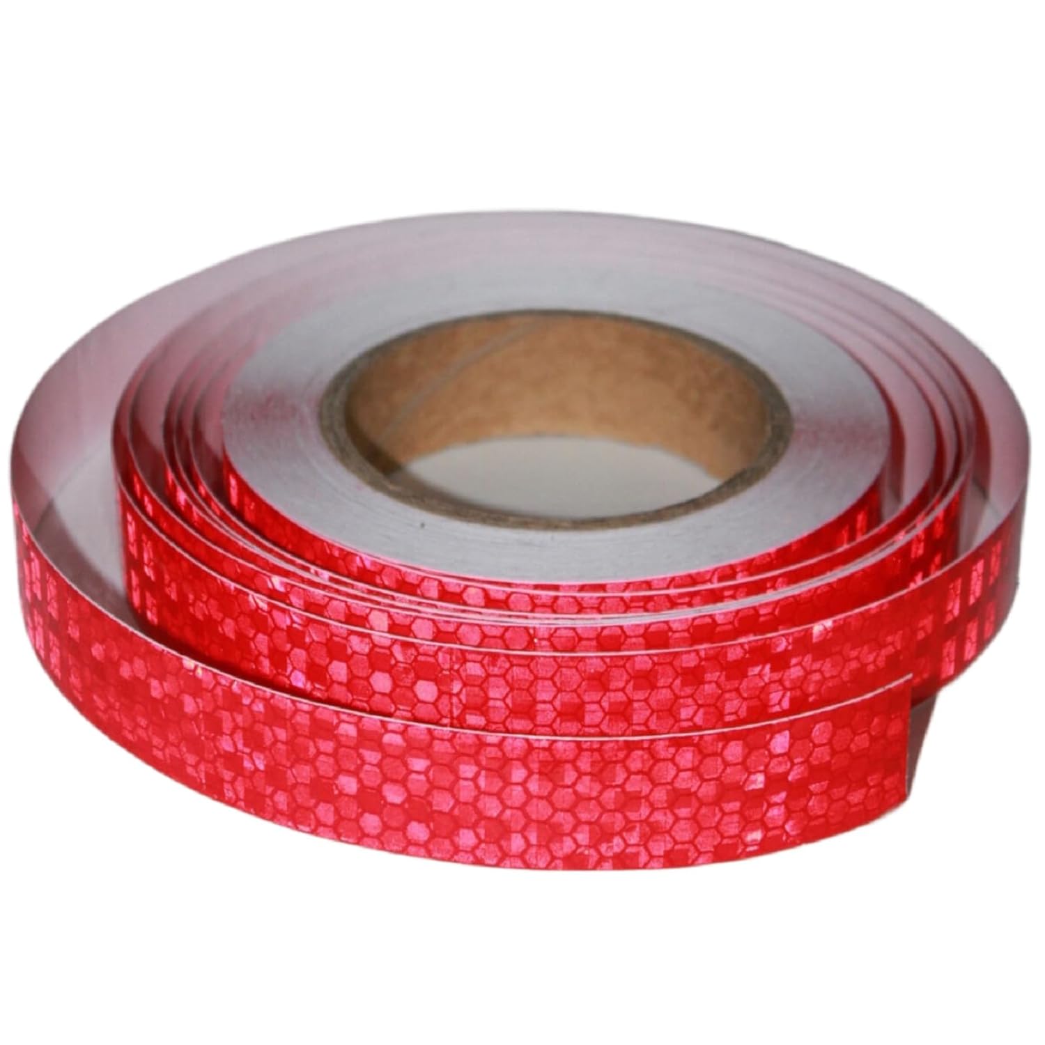 Reflective Tape Red 1 inch, Outdoor Waterproof High Visibility Warning Industrial Marking Tape, Safety Stickers (68 feet)