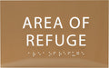 6" X4" Area of Refuge Sign - ADA Compliant Tactile Graphics Grade 2 Braille Text | Wall Mount Plastic Signs for Shopping Malls, Offices, Hotels, Schools, Apartments & Restaurants
