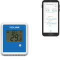 YoLink X3 Outdoor Temperature and Humidity Sensor with Data Logger, Thermometer, 1/4 Mile Range, 5+ Years Battery Life, Emails, Text, App Alerts, Alexa, IFTTT. Hub Required!