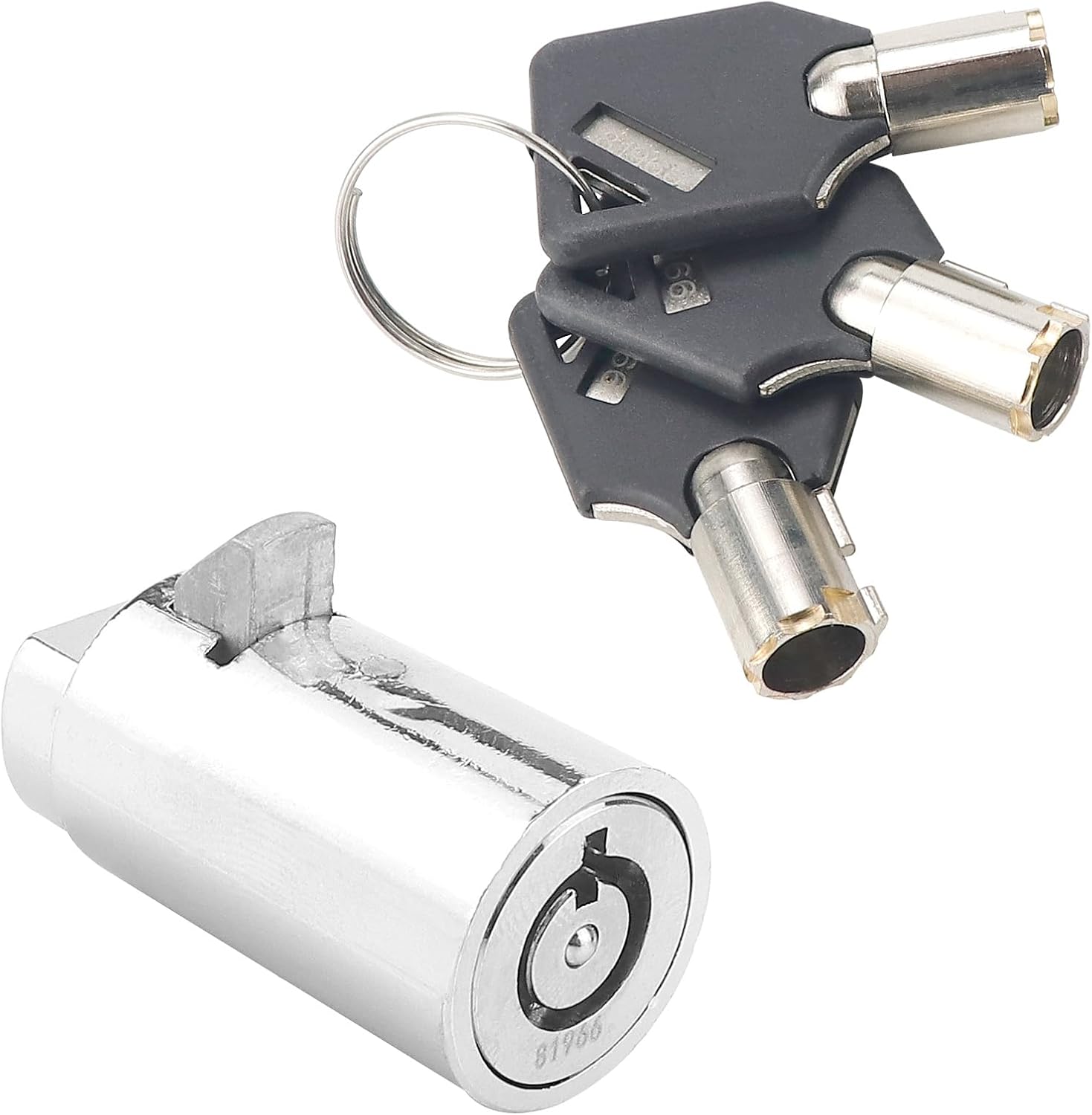 Vending Machine Key, Cylinder Lock for Storage Unit Cylinder Lock for Coke Snack Candy Soda Vending Machines Locks with 3 Tubular Keys