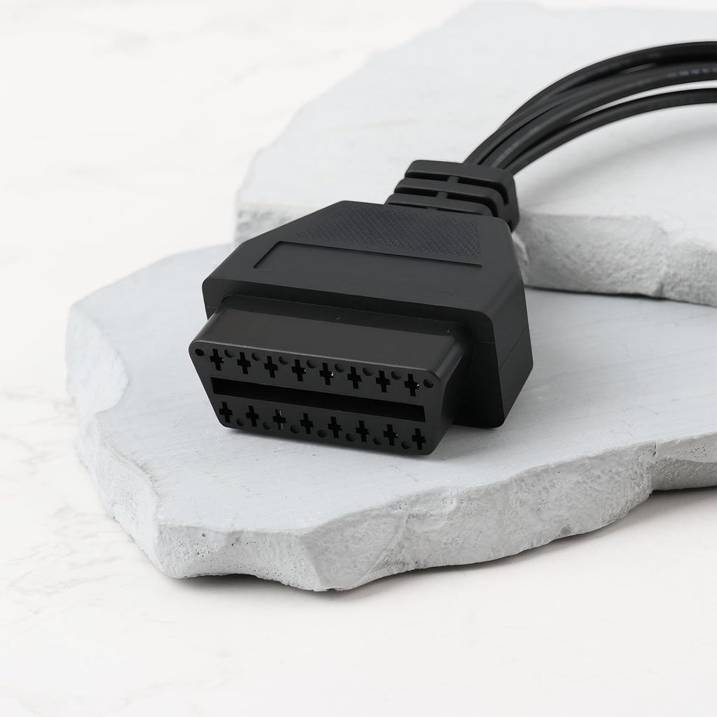 ECSiNG Car 16 Pin OBD2 Female to 4mm Banana Plug Adapter Cable 30cm for KTS Professional Systems and Pre-OBD Multiplexer System