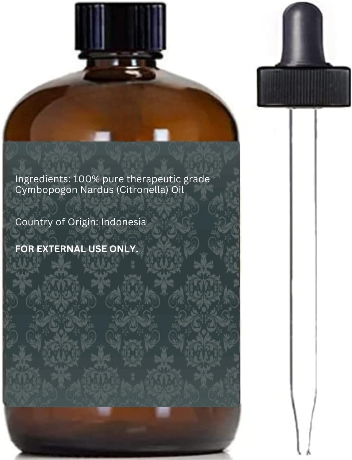Essentially KateS Premium Citronella Oil 4 Fl Oz - 100% Pure and Natural - with Sprayer and Dropper