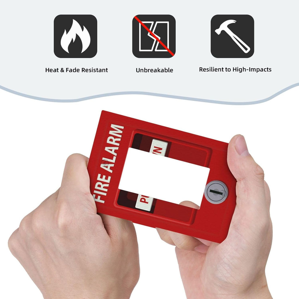 Decorative Outlet Covers Red Fire Alarm Novelty 1 Gang Single Decora GFCI Device Light Switch Covers Plate 1 Rocker Wall Plate Jumbo Switch Cover Plate for Bedroom Bathroom Decor