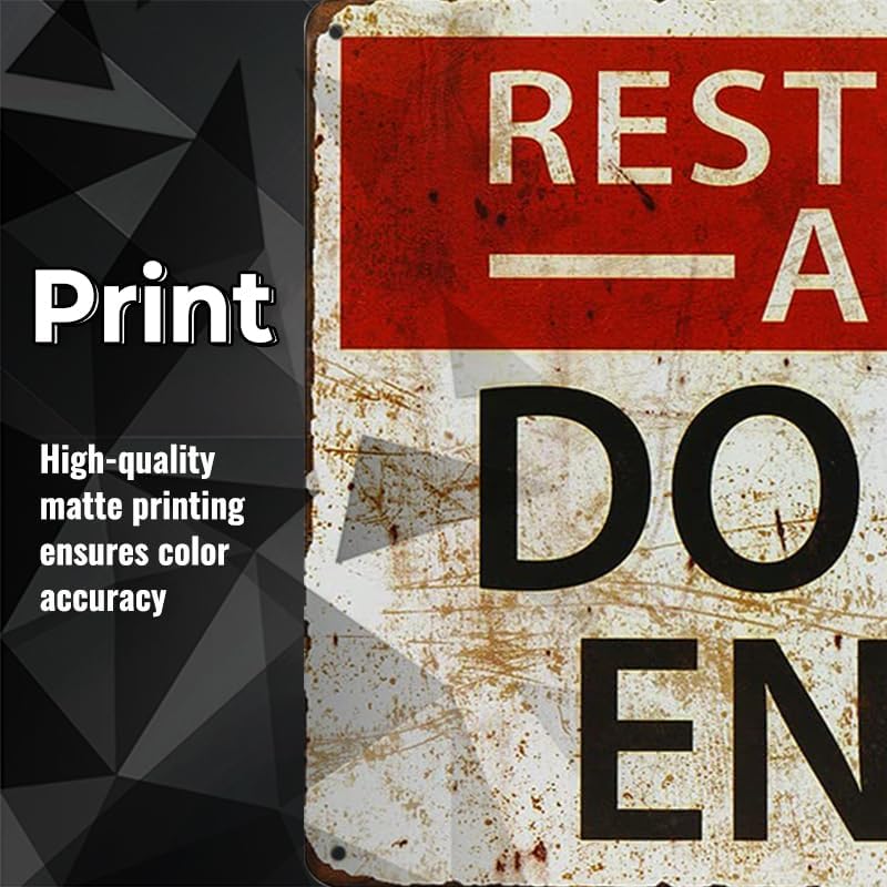 dingleiever-Restricted Area Sign -Do Not Enter Wall Art Sign 812 inch
