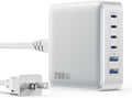 USB C Charger Block 200W[2025 Upgraded] GaN III 6 Port Fast Charging Station Hub,PD 65W USB C Laptop Charger Compatible with MacBook Pro/Air,iPad,iPhone 16/15,Galaxy S23/S24 Steam Deck Dell XPS etc