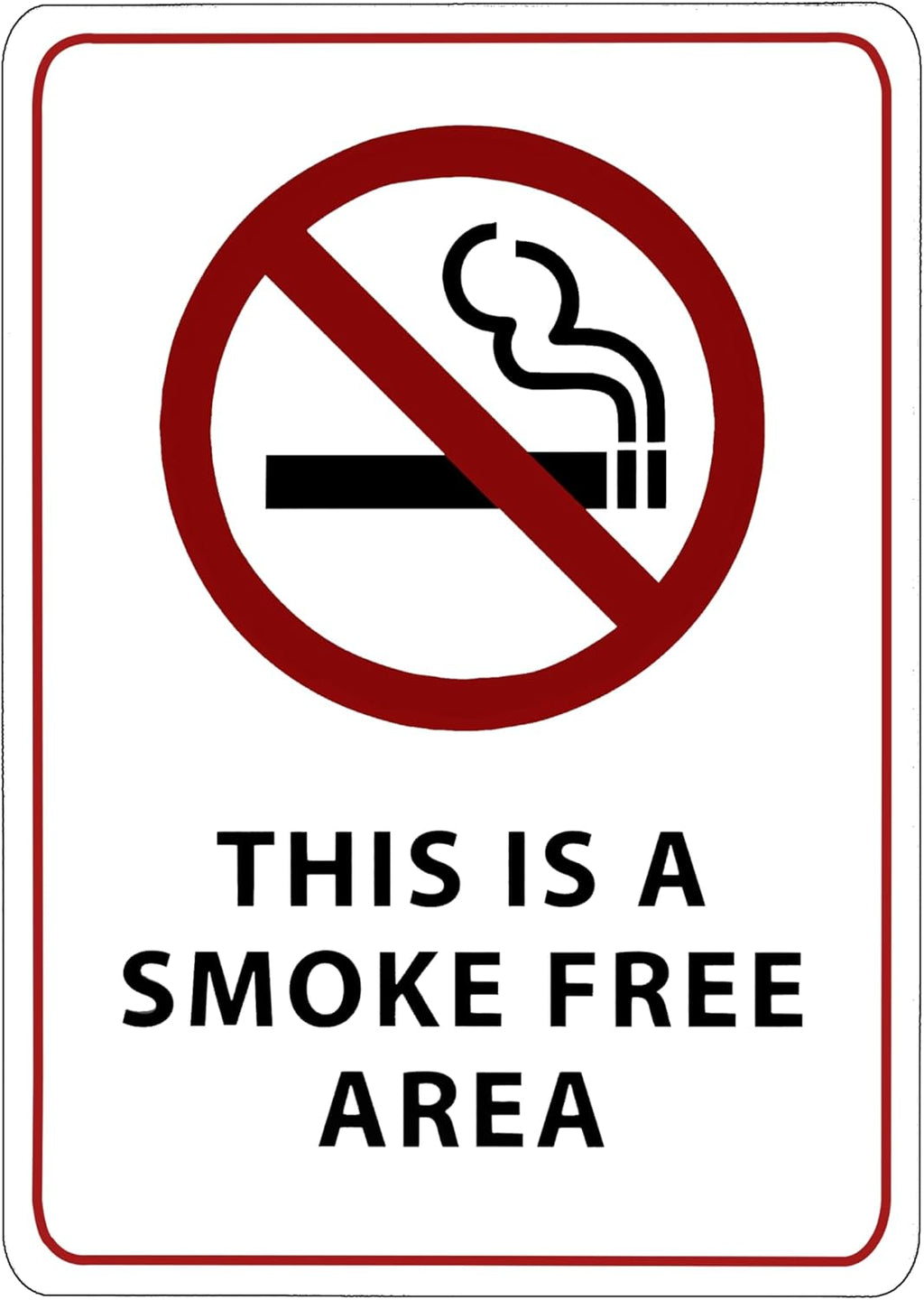 This is a Smoke Free Area Sign - ADA Compliant Digitally Printed Text Wall Sign - No Smoking in This Area Signs for Offices, Businesses, Hotels, and Restaurants - Aluminum 10” x 7”