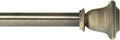 Deco Window Adjustable Curtain Rod for Windows 44 to 120 Inch (Pack of 1) Extendable Heavy Duty 1 Inch Iron Drapery Pole with Finials Wall Mounted French Door Curtain Rods (Brass)