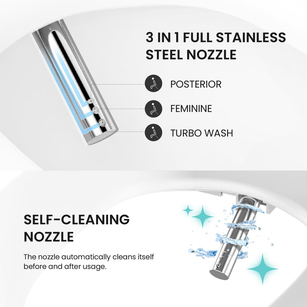 VOVO STYLEMENT TCB-8100N Smart Toilet for bathrooms, Elongated One Piece Toilet with Soft Close Lid, Auto Dual Flush, Heated Seat, Made in Korea