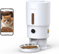 Automatic Cat Feeder with Camera - 5G WiFi Timed Cat Food Dispenser, 1080P HD Video with Night Vision, 1-15 Meals, 1-99 Portions, 2-Way Audio, Keeps Dry Food Fresh, 5L Auto Pet Feeder Also for Dogs