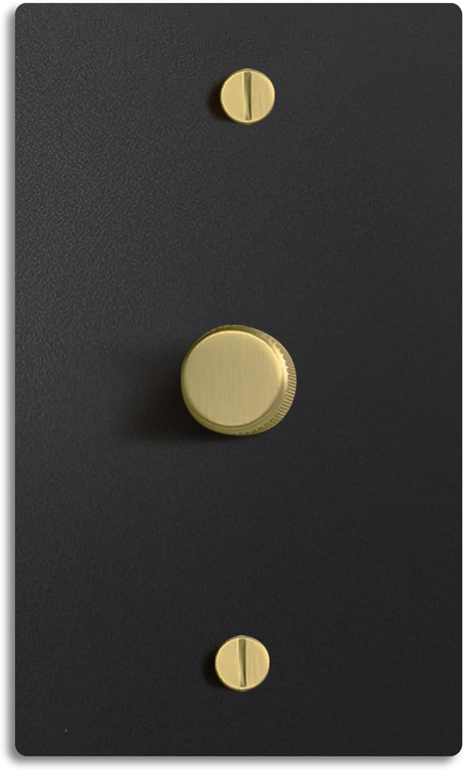 SELECT Black Brass Dimmer Light Switch, 1 Way Rotary Dimmer, 1 Gang TRIAC/Leading Edge Dimmable LED Light Switch, 15A 120V AC with Brass Knob, Faceplate & Dimming Module, UL Listed