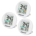 Geevon Small Digital Refrigerator Thermometer 3 Pack, IP65 Waterproof Commercial and Home Use, Max/Min Record Function with LCD Screen, Stand and Magnetic Back, for Fridge, Freezer Scenarios
