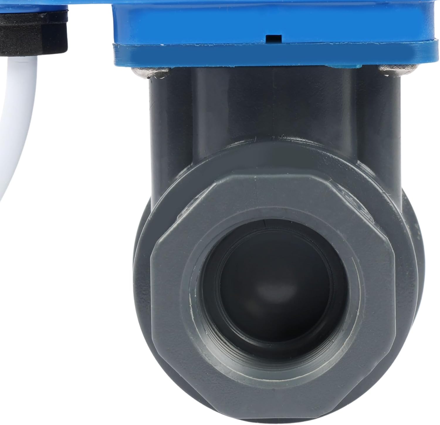 U.S. Solid 1/2" UPVC Motorized Ball Valve - Plastic Electrical Ball Valve with Standard Port, 2 Wire Auto Return,110V AC, Normally Closed