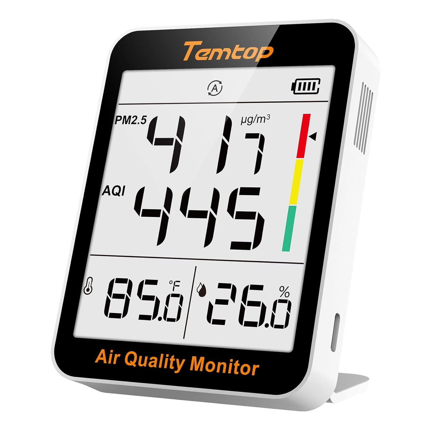 Temtop Air Quality Monitor Indoor Thermo-Hygrometer - PM2.5, AQI, Temperature, and Humidity Meter for Home, Office, or School, Air Quality Measurement, 60-Day Battery Life, S1 UP, 10-Pack