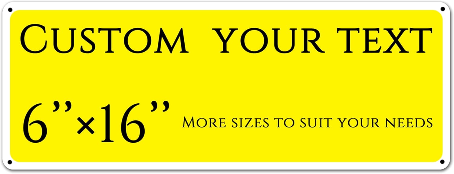 custom street sign,Custom Sign, Aluminum Weatherproof Metal Sign Multiple Sizes, Modern simplicity,Customize for Office, Business, Workplace, office, Home, Delivery Signs(6 * 16 Inch)