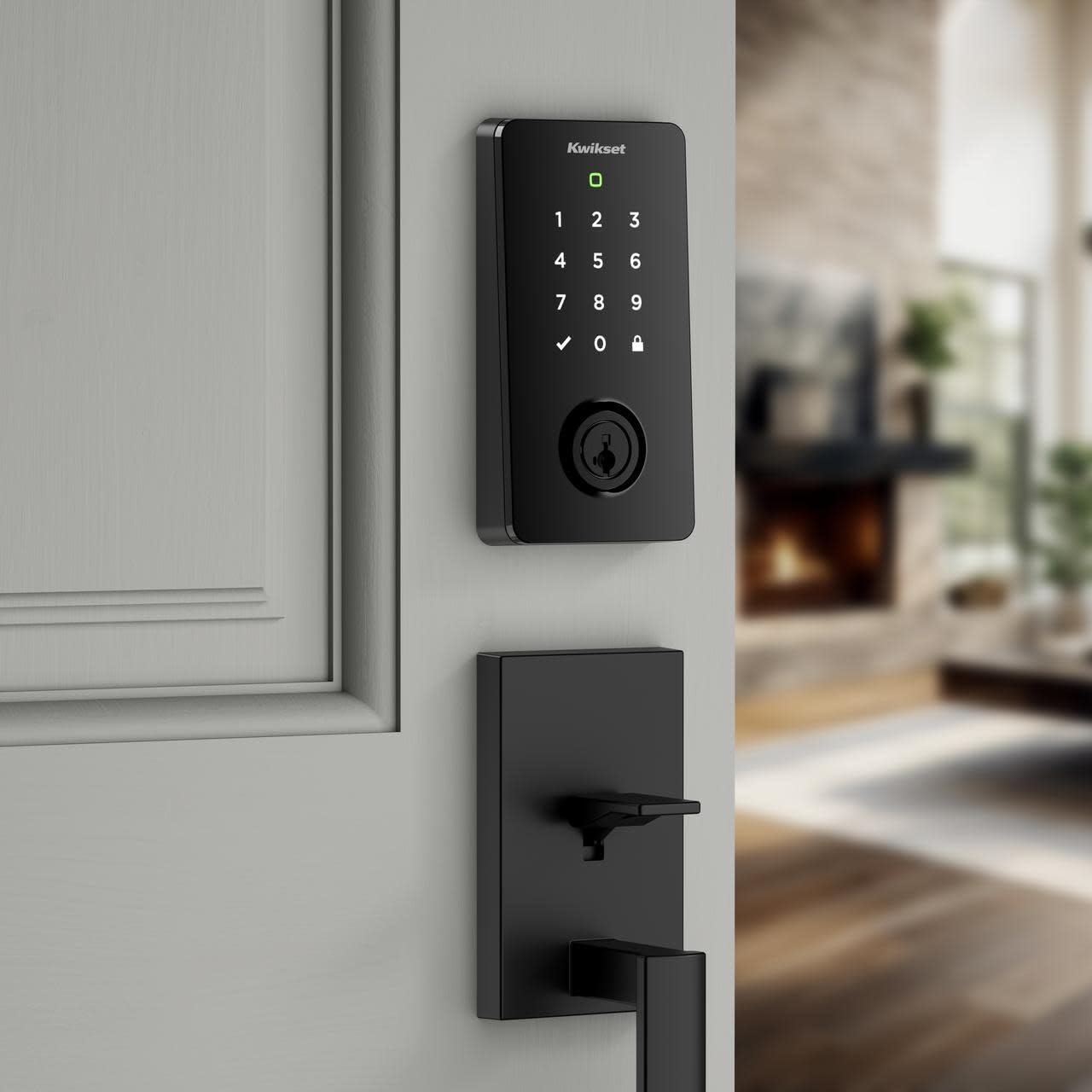 Kwikset Halo Select Smart Lock Keyless Entry Door Lock Wi-Fi and Matter Enabled Deadbolt No Hub Needed, Geofence Auto-Unlock, Grade AAA Certified, Easy Install, Satin Nickel Lifetime Finish Warranty