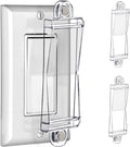 Light Switch Guard Cover- PSZEZNZ Light Switch Outlet Covers for Flat Modern Wall Switches-Child Safety Protection(Clear,2 Piece)