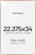 Homeforia 22.375x34 Silver Puzzle Frame, High End Metal 22.375 x 34 Picture Frames without Mat, 34x22.375 Thin Poster Frame for Wall, 22.375by34 Puzzle Print Frames, Tempered Glass, Wall Kit, Set of 1