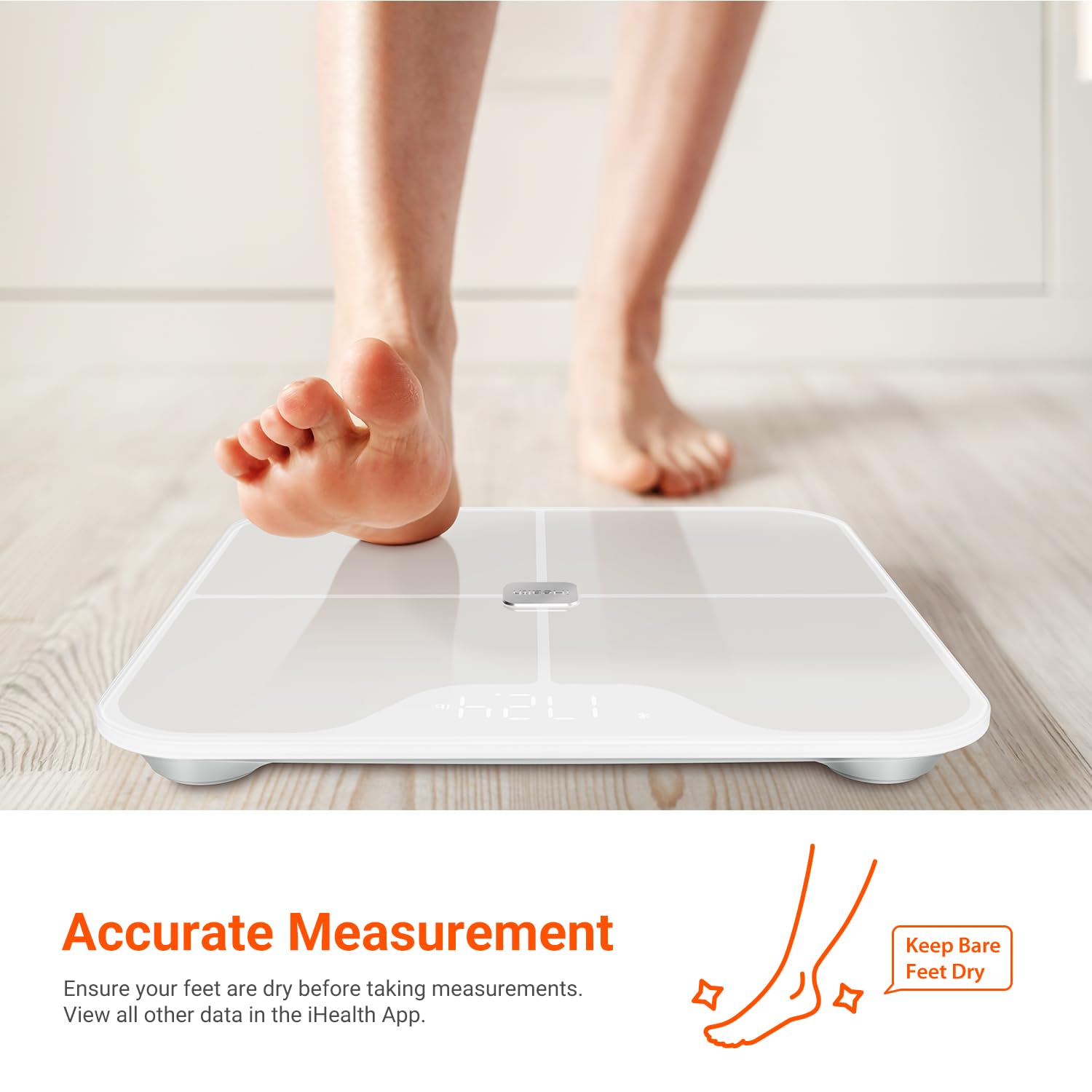 iHealth Nexus Smart Scale for Body Weight Bluetooth, Digital Bathroom Scale Body Fat and Muscle, Body Composition Monitor Health Analyzer for BMI Compatible for iOS & Android Accurate to 0.1lb-White
