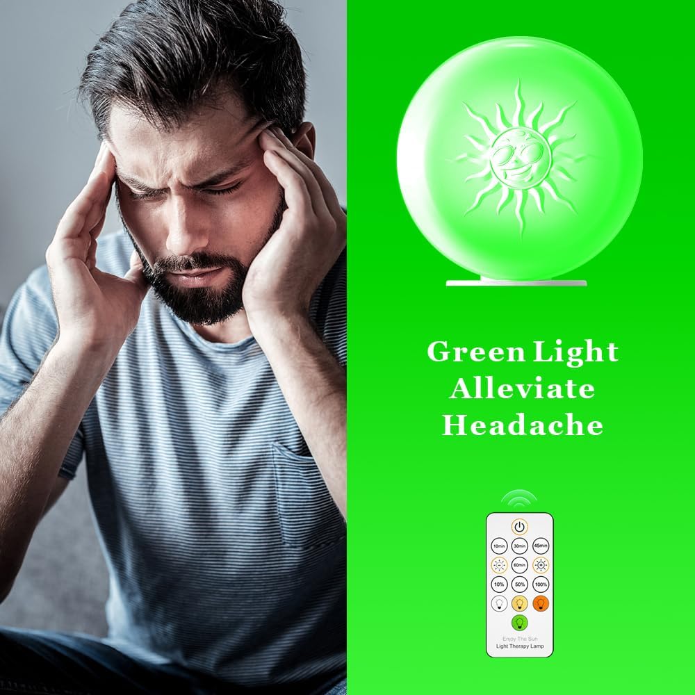 Light Therapy Lamp,2 Major Functions,Activate Mood,Relieve Headache,UV-Free 10000 LUX Treatment Light,20-Level Drightness Fine-Tuning, 4 Timings,Large Glossy Rotatable Stand (RLTL00100)