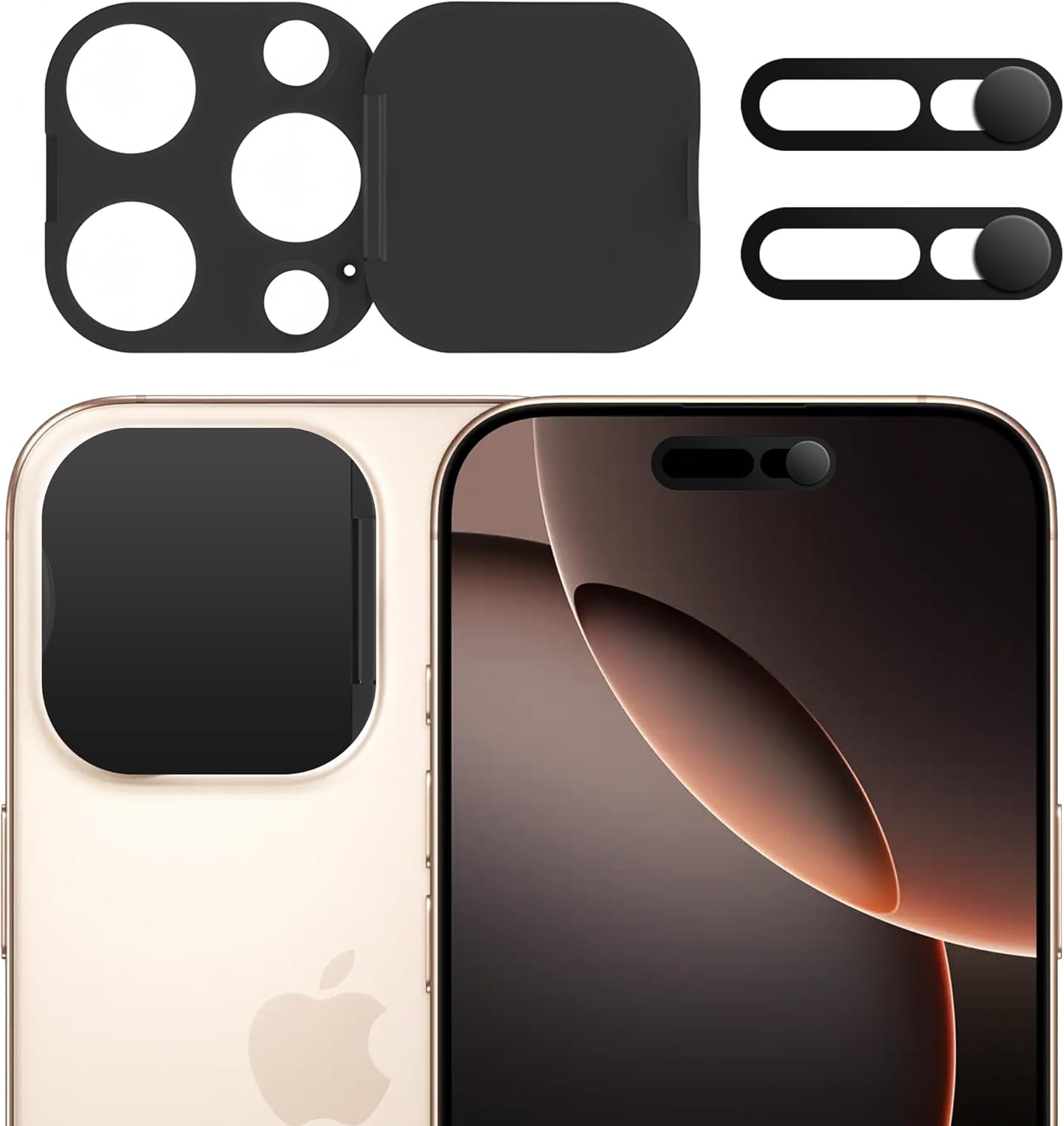 3 Pack Privacy Cover Compatible for iPhone 14 Pro/iPhone 14 Pro Max with 2 Front Camera Privacy Cover, Anti-Spy Camera cover, Easy-Adhesive Design, Safeguard on iPhone 14 Pro/iPhone 14 Pro Max