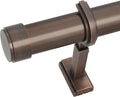BlastHome® Non-Adjustable Luxury Extra Long Curtain Rod, 1 ¼” Rod Set, 15 foot Fixed Length (Four Rods Connect for a Seamless Look), Oil Rubbed Bronze