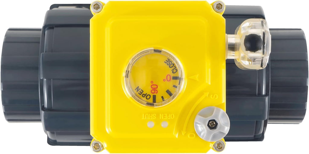 Smart electric valve 1 1/4 inch PVC joint ball valve Tuya APP smart wifi water shut-off valve DC24V AC110V-230V power adapter and power-off automatic return setting timing water valve DN32MM