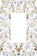 Decorative Outlet Covers Gothic Retro Floral Damask Elk Wild Flower 1 Gang Single Rocker Light Switch Cover Plate Wall Plates Gfci Faceplate For Bed Room Living Room Decor
