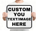 Custom Aluminum Signs – Personalized Weatherproof Metal Signs for Indoor & Outdoor Use – Multiple Sizes – Add Text/Logo – Optional Reflective & Double-Sided Printing – for Home, Business, Hazard, Garden, Door & Commercial Use (square, 16x16inch)