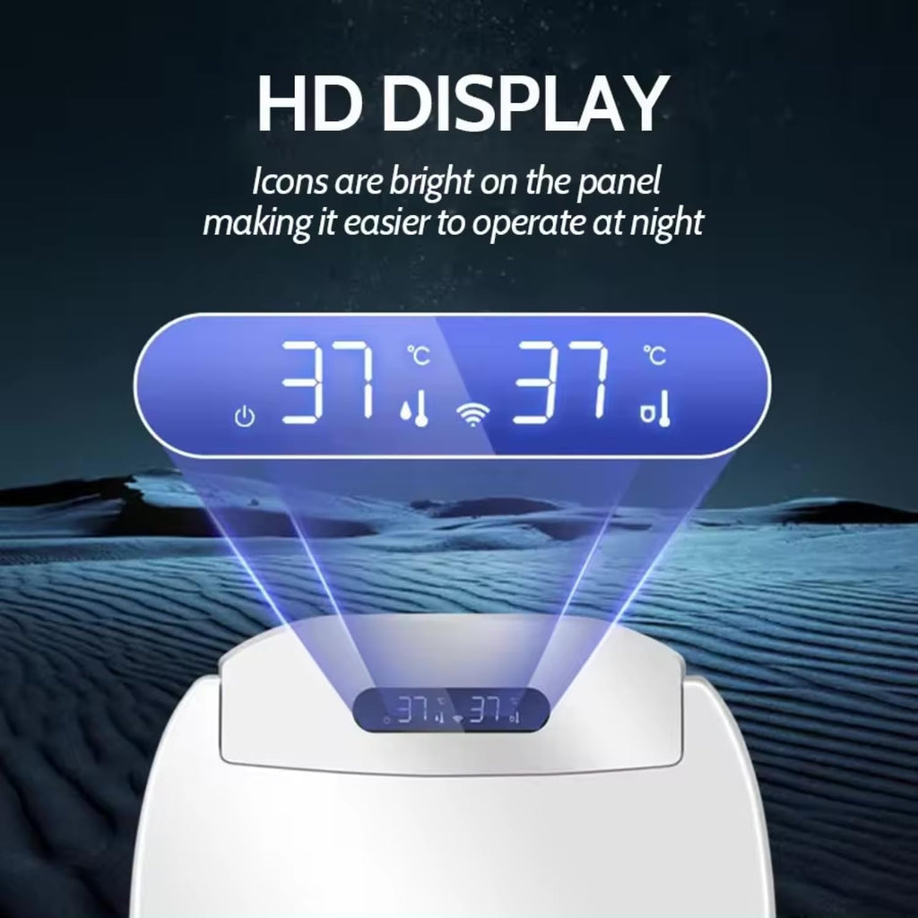 Electric Bidet Toilet Seat, Filtered & Unlimited Warm Water, 8 Modes Spa Wash, Warm Air Dryer, Heated Seat, Self-Clean Stainless Steel Nozzle, HD Night Light. 10-year warranty. (TB-26E,Elongated)