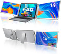 S7 Laptop Screen Extender,14-inch Portable Travel Triple Monitor-Left Screen 360° Flip,FHD 1200P IPS Triple Screen Laptop Monitor Extender for 12-16.5" Laptops,Compatible with Win and MacBook,Gray