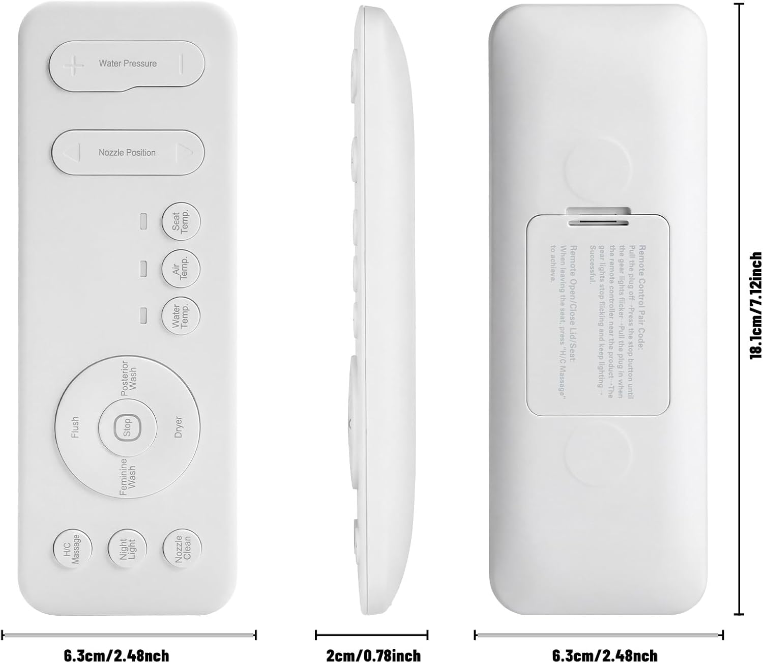 Remote Control is Suitable for Casta Diva/EPLO/HOROW Smart Toilet seat Toilet Remote Control