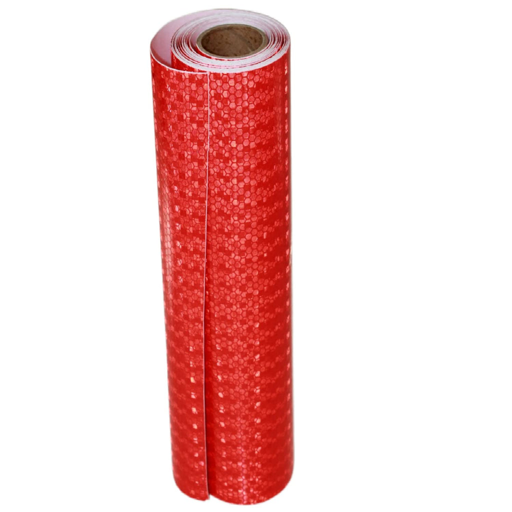 Red Reflective Tape Outdoor Waterproof 12 inch, High Visibility Warning Industrial Marking Tape, Safety Stickers (11 feet)
