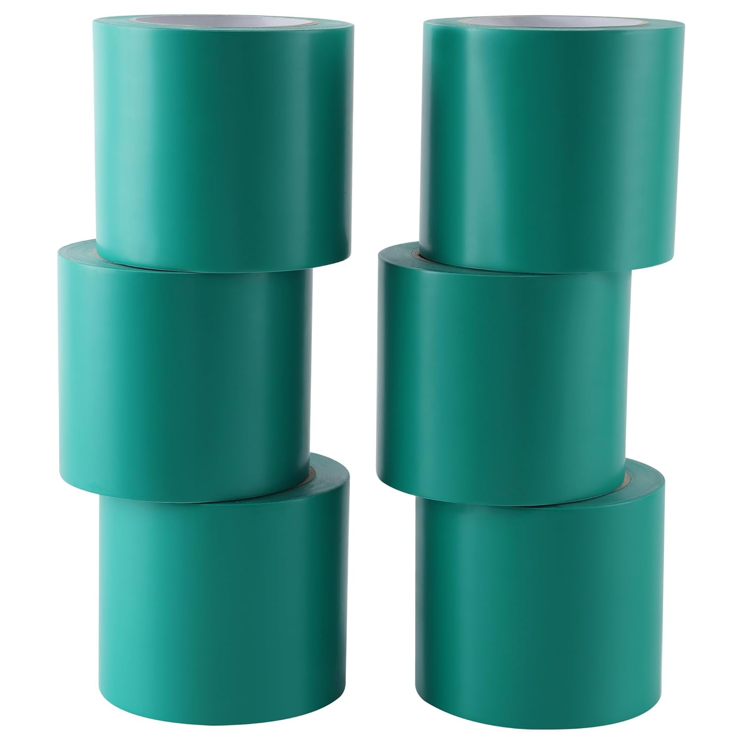 Lichamp 6 Rolls Vinyl Tape, Premium Safety Marking and Traffic Floor Marking Tape, Bundling, Social Distancing, 4 Inch x 36 Yards per Roll, 216 Total Yards, Green