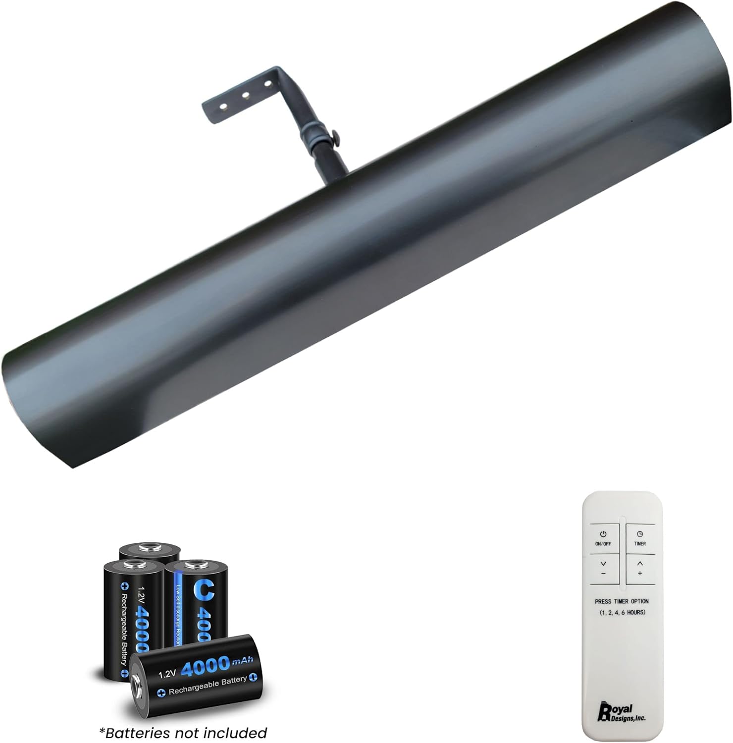Royal Designs, Inc. Cordless Remote Control LED Picture Light, Dimmable with Timer Function, Oil Rubbed Bronze, 14.75 Inches, 2 Pack
