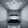 Rhombus LED Garage Light - Hexagonal Snow Lights, 710W 78100LM Super Bright Garage Ceiling Lights, Larger Size Honeycomb Light for Warehouse, Workshop, Gym, Car Basement