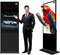 55 Inch Digital Signage Display, 4k Floor Standing LCD Touch Interactive Display Screen,with WiFi USB/App Software Input Digital Totem Auto Ad Player Android 14