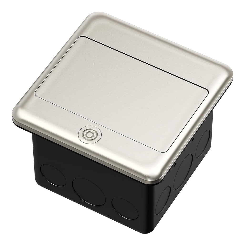 KYHSHJ 4.8A USB Chargers Pop Up Floor Waterproof Electrical Outlet Receptacle Stainless Steel Box(Stainless Steel Color)