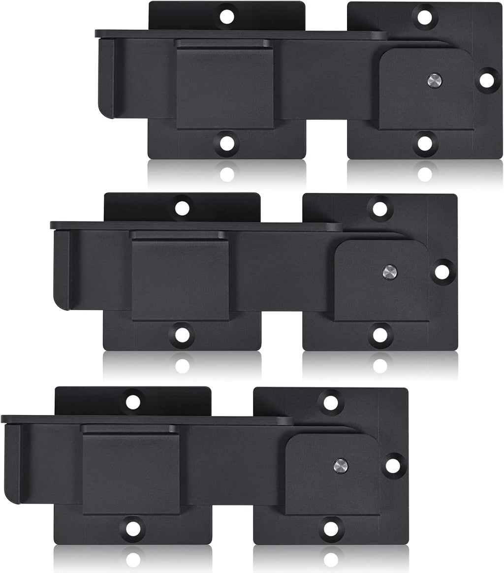 7.5" Flip Gate Latch Lock with Padlock Hole 3Pack, 4mm Heavy Duty Aluminum Alloy Adjustable Door Latch for Sliding Swing Open Door, Outdoor Gate, Wooden Fence, Barn Door, Shed, Garage, Yard